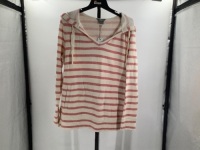 Natural Reflections Striped Hoodie, Large, Appears New