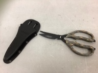 Camillus 9-Inch Game Shear w/&nbsp;Wood/Bone Saw & Sheath, Appears New