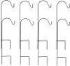 35-inch Rust-Resistant Metal Shepherd's Hook Stakes, Set of 8