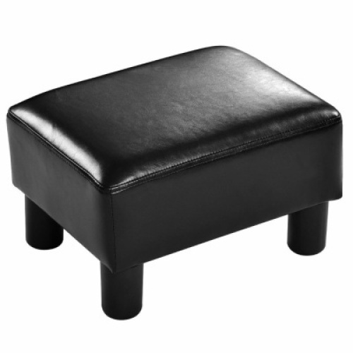 Small Pu Leather Rectangular Ottoman Footstool 
