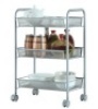(3) TierRolling Kitchen/Pantry Utility Cart, Metal,&nbsp;24"H X 17"W X 10"D. Appears New.&nbsp;&nbsp;