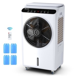 Evaporative Portable Air Cooler Fan & Humidifier w/ Remote Control, Timer 