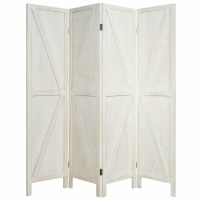 5.6 ft&nbsp;4 Panels Folding Wooden Room Divider