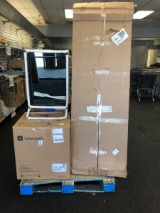 Salvage Pallet of Office Supplies and Misc Items, Items May Be Incomplete or Damaged/Broken, SOLD AS IS