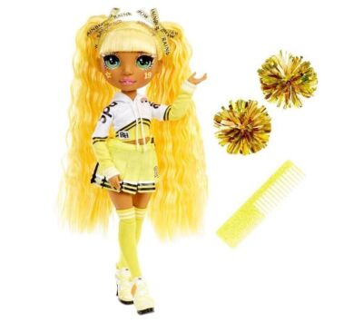 Rainbow High Cheer Sunny Madison - Yellow Fashion Doll with Cheerleader Outfit and Doll Accessories