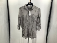Natural Reflections Gray Denim Shirt, Large, Appears New