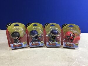 Lot of (4) Fart Ninjas Gassy Action Figures