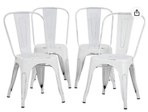 Lot of (4) BCP Metal Chairs, Appears New