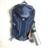 Ozark Trail Anvik2 24L Backpack with Silver Water Bottle, Hydration Compatible, Lightweight, EVA Foam Shoulder Straps, Navy Blue - NEW