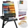 Portable Wooden French Easel w/ 32pc Beginners Kit