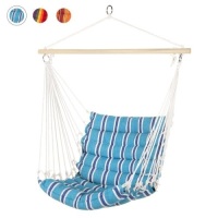 Padded Indoor/Outdoor Cotton Hammock Chair w/ 40in Spreader Bar. Appears New&nbsp;