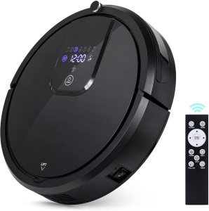 3-in-1 Powerful Low Noise Vacuum Sweeper Mopper Self Charging Smart Floor Cleaning Robot w/ 5 Cleaning Modes, Remote, Voice Control, Charging Base