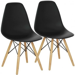 Set of 2 Mid Century Modern Dsw Dining Side Chairs 