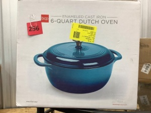 6qt Non-Stick Enamel Cast-Iron Dutch Oven Kitchen Cookware w/ Side Handles