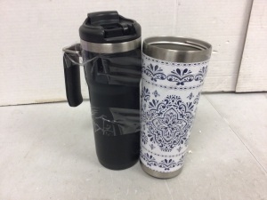 Lot of (2) Tumblers, 1 is Missing Lid, E-Commerce Return