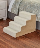 Lot of (2) Sherpa Covered Pet Steps, White. E-Commerce Return.&nbsp;Appear New.&nbsp;