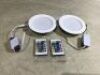 Lot of (2) LED Recessed Lights with Remotes&nbsp;
