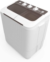 KUPPET Washing Machine, 16.5lbs Compact Twin Tub, Wash & Spin Combo for Apartment, Dorms, RVs, Camping & More, White & Brown. E-Commerce. Untested/Appears New.&nbsp;
