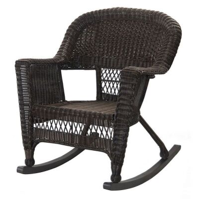 Espresso Resin Wicker Rocker 