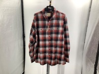 RedHead, Mens red/Black Plaid Wash Flannel, XL, Appears New