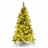Prelit Artificial Half Christmas Tree With 8 Flash Modes - 5'