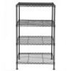 4-Tier Adjustable Shelf Height&nbsp;Wire Rack, 19.69" L x 11.8" W x 31.5" H, Black. Appears New.&nbsp;