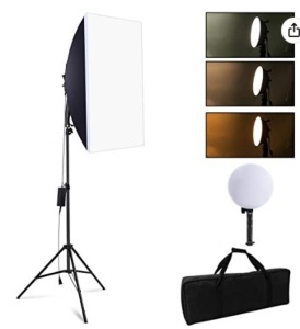 2700W Softbox Lighting Kit, Powers Up, Appears New