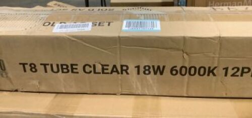 Lot of (5) T8 Tube LED Clear 18W Lights&nbsp;