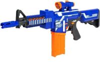 Motorized Foam Dart Blaster, Toy Combat Battle Set w/ Electric Motor, High-Capacity Drum, 20 Soft Darts, Long Distance Shooting