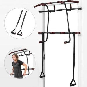 Goplus 6-in-1 Multi-Purpose Pull Up Bar Doorway Chin-Up Bar w/Foam Grip 