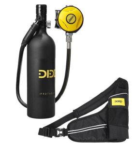 DIDEEP X4000 Pro 1L Mini Scuba Diving Tank Oxygen Cylinder Set w/ Adapter & Storage Bag 