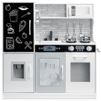 Pretend Play Kitchen Wooden Toy Set for Kids with 7 Accessories, White. Appears New.&nbsp;