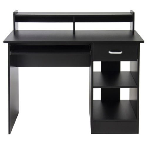 Home Office Computer/Laptop Desk w/ Removable Shelf Divider & Open Back,&nbsp;Black. Appears New.&nbsp;