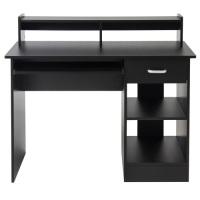 Home Office Computer/Laptop Desk w/ Removable Shelf Divider & Open Back,&nbsp;Black. Appears New.&nbsp;