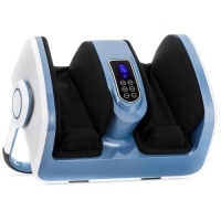 Air Compression Shiatsu Calf & Foot Therapeutic Massager w/ Heat, Rollers, Light Blue. Appears New.&nbsp;