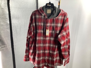 Red Head Hooded Flannel, Men's XL, Appears New