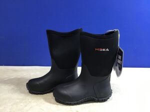 HISEA Kids Rain Boots, Size 1 