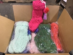 Case of Knit Pom Pom Slipper Socks 