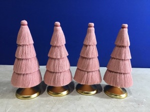 Lot of (4) Opalhouse Large Tassel Trees, 12" 