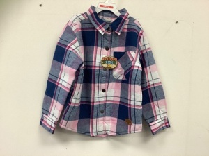 Girls Sherpa Lined Flannel, Medium, Appears New