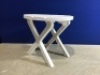 Case of (12) Small Round Plastic Tables 