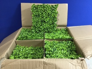 Case of (20) Artificial Boxwood Tiles