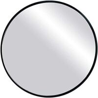 oruii Black Round Wall Mirror, 20" Metal Frame - Appears New&nbsp;