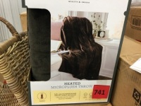 50x60in Heated Microplush Throw Blanket