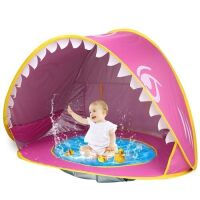 Shark Pop Up Portable Baby Sun Shelter Tent with Pool - Appears New