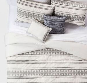 5pc Tatiana Global Woven Stripe Cotton Comforter Set, King 