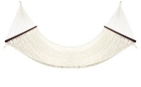 Cotton Rope 2-Person Double Hammock w/ Spreader Bars, Carrying Case, White. Appears New.&nbsp;