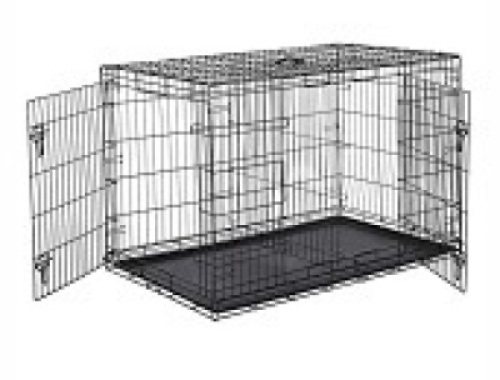 8 x 30 x 32.5 Double Door Folding Metal Dog or Pet Crate Kennel w/ Tray. &nbsp;Appears New.&nbsp;