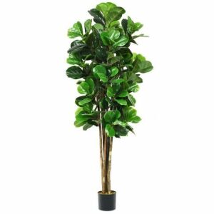 6-Feet Artificial Indoor-Outdoor Fiddle Leaf Fig Tree 