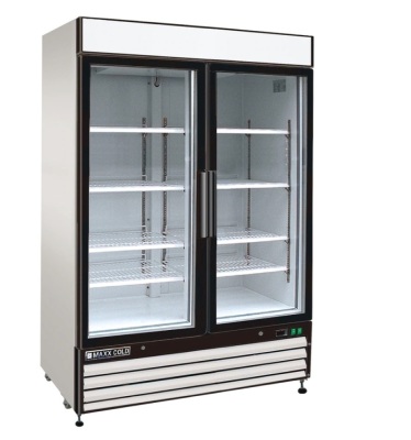 Maxx Cold MXM2-48RHC 54" Double Glass Door Merchandiser Refrigerator, Free Standing, 48 Cu. Ft.